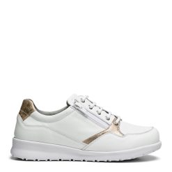 New Feet naisten kävelykengät, valkoinen/pronssi