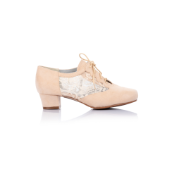Chantana tanssikengät, beige mikrokuitu, pitsi